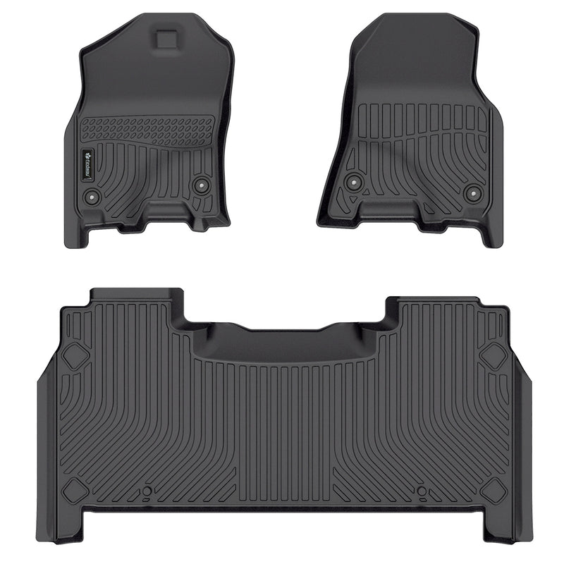 Findway F100 3D Car Floor Mat / Liner (1st Row & 2nd Row) for 2019-2024 RAM 1500 Crew Cab - 19120N