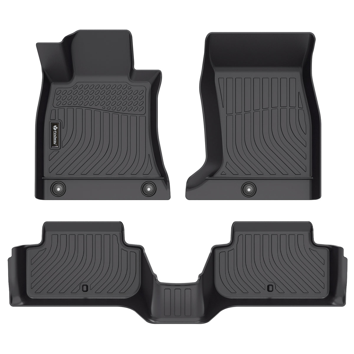 Findway F100 3D Car Floor Mat / Liner (1st Row & 2nd Row) for 2018-2025 Genesis G70 AWD - 24050N