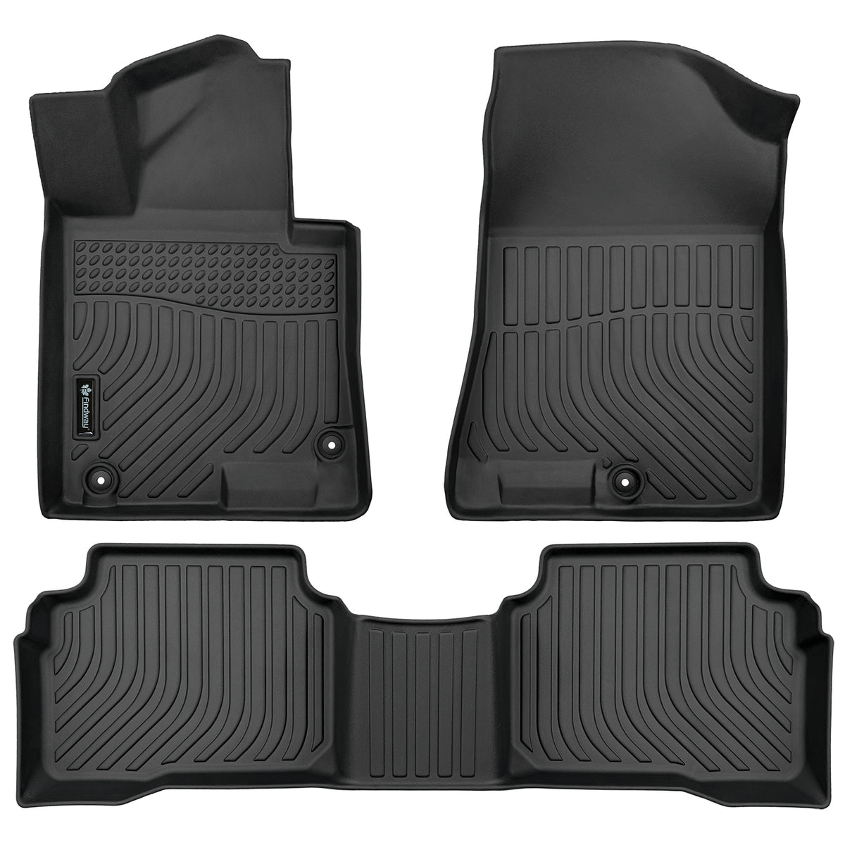 Findway F100 3D Car Floor Mat / Liner (1st Row & 2nd Row) for 2020-2025 Hyundai Sonata Hybrid - 28500N