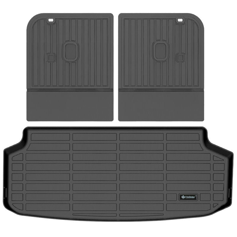 Findway R100+ 3D Cargo Liner & 3rd Row Seatback Protector for 2024-2025 Kia EV9 - 3446AP