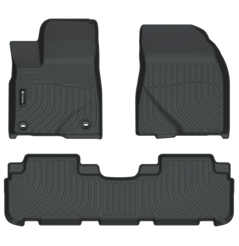 Findway F100 3D Car Floor Mat / Liner (1st Row & 2nd Row) for 2014-2019 Toyota Highlander 7/8-Seater - 62320N