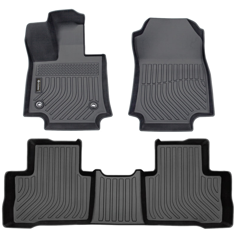 Findway F100 3D Car Floor Mat / Liner (1st Row & 2nd Row) for 2019-2024 Toyota RAV4 Hybrid / 2021-2024 RAV4 Prime / 2021-2024 Toyota Venza Hybrid - 62330N