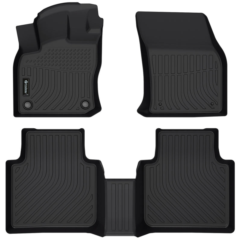 Findway F100 3D Car Floor Mat / Liner (1st Row & 2nd Row) for 2018-2024 Volkswagen Tiguan 5/7-Seater - 63370N