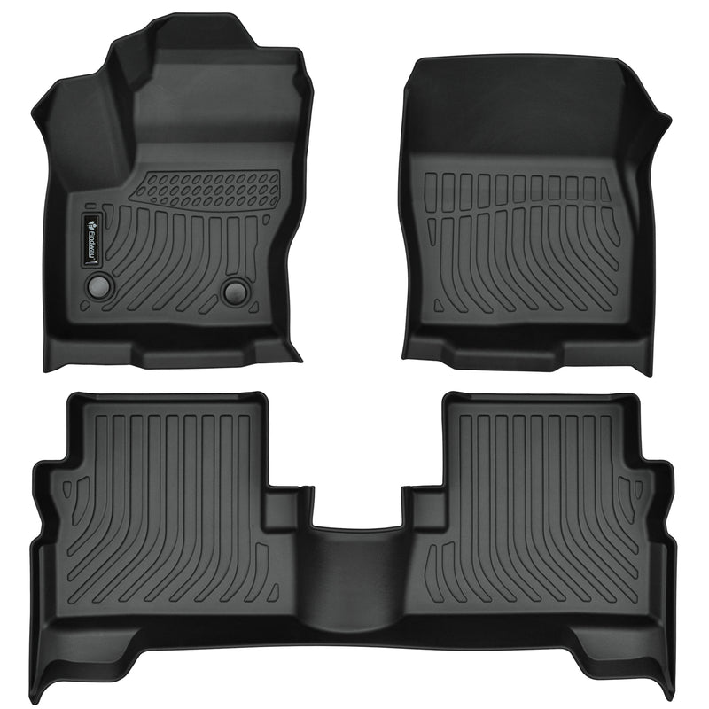 Findway F100 3D Car Floor Liner (1st Row & 2nd Row) for 2013-2019 ford Escape / 2013-2018 ford C-MAX - 22080N