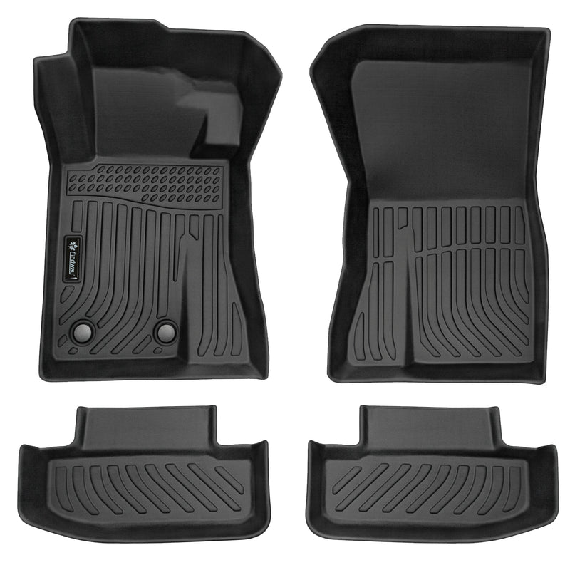 Findway F100 3D Car Floor Liner (1st Row & 2nd Row) for 2015-2024 ford Mustang / 2021-2023 ford Mustang Mach 1 - 22260N
