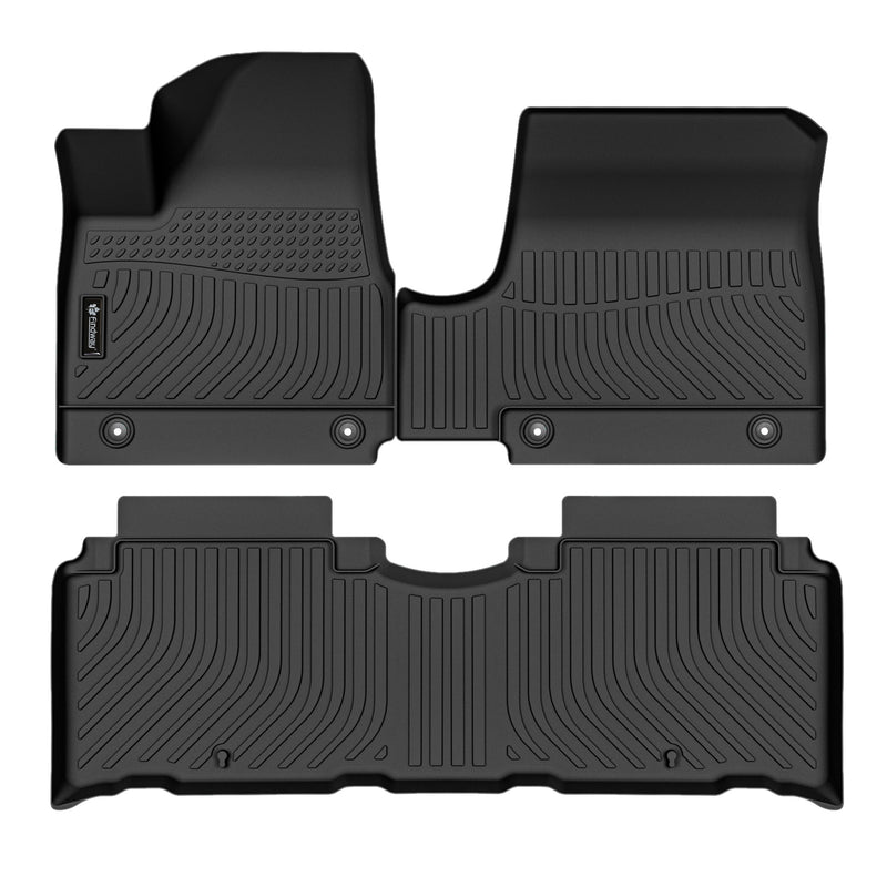 Findway F100 3D Car Floor Liner (1st Row & 2nd Row) for 2022-2023 Hyundai Ioniq 5 with Non-Sliding Center Console - 28480N