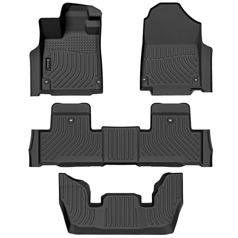 Findway F100 3D Car Floor Liner (1st Row, 2nd Row & 3rd Row) for 2022-2024 Acura MDX - 0113AN