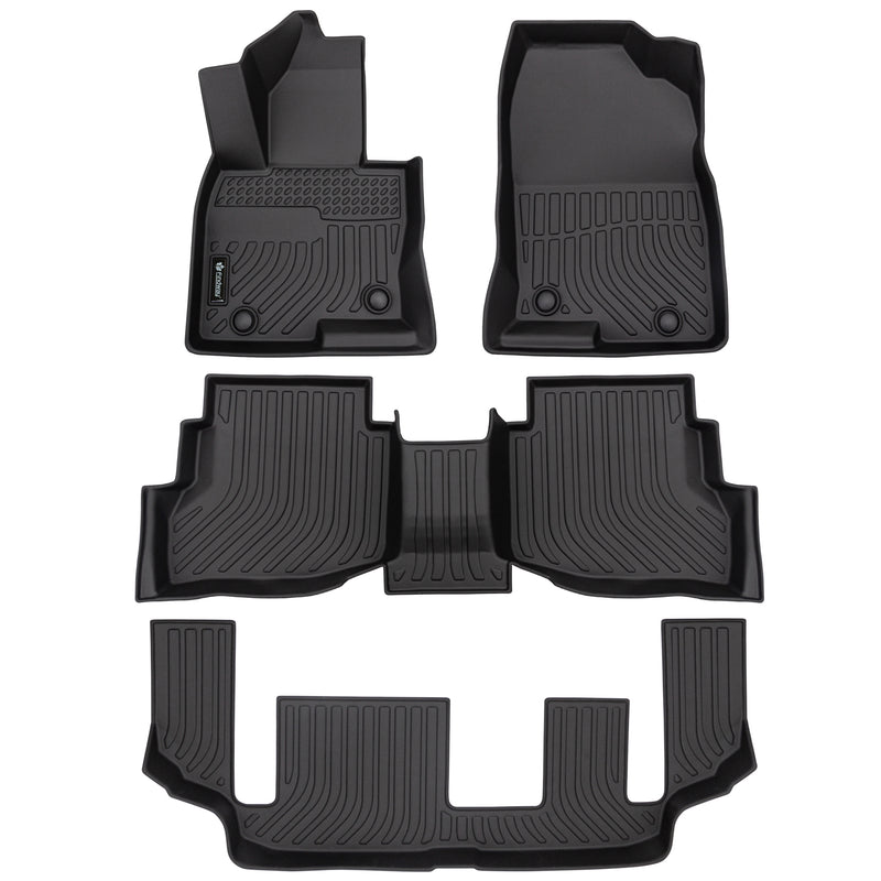 Findway F100 3D Car Floor Liner (1st Row, 2nd Row & 3rd Row) for 2016-2023 Mazda CX-9 7-Seater - 4026AN