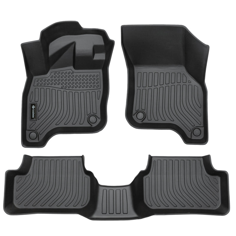 Findway F100 3D Car Floor Liner (1st Row & 2nd Row) for 2017-2020 Volkswagen e-Golf - 63420N